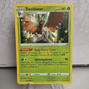 Decidueye 008/072 Pokemon TCG Holo  Rare
